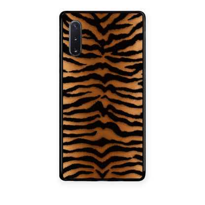 Θήκη Samsung Galaxy Note 10+ Tiger Print Orange and Black από τη Smartfits με σχέδιο στο πίσω μέρος και μαύρο περίβλημα | Samsung Galaxy Note 10+ Tiger Print Orange and Black case with colorful back and black bezels