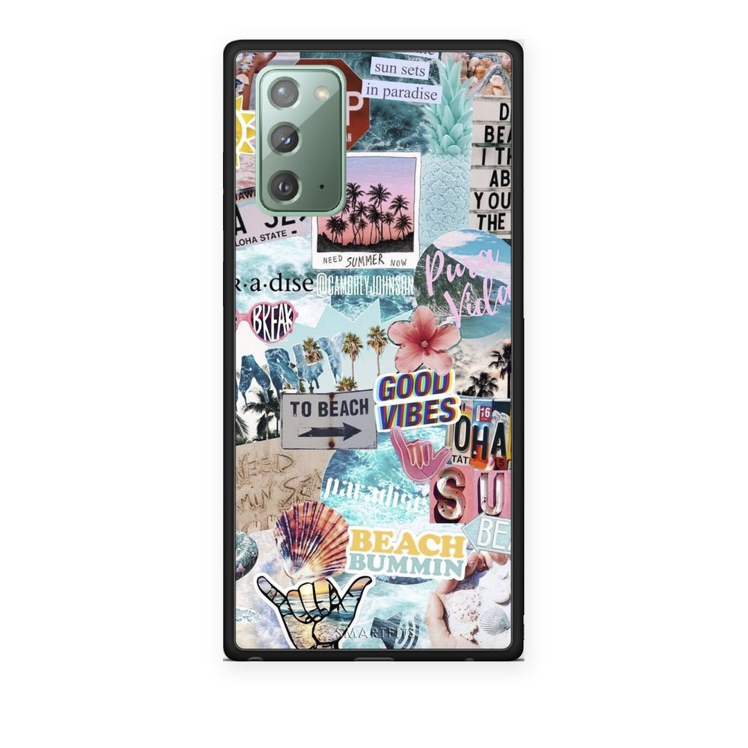 Θήκη Samsung Galaxy Note 20 Summer Vibes από τη Smartfits με σχέδιο στο πίσω μέρος και μαύρο περίβλημα | Samsung Galaxy Note 20 Summer Vibes case with colorful back and black bezels