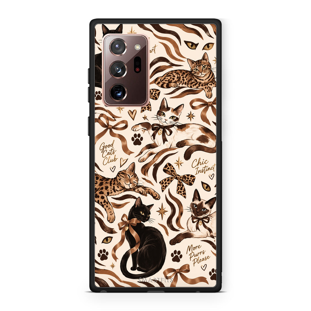 Θήκη Samsung Galaxy Note 20 Ultra Wild Cats and Animal Print Collage από τη Smartfits με σχέδιο στο πίσω μέρος και μαύρο περίβλημα | Samsung Galaxy Note 20 Ultra Wild Cats and Animal Print Collage case with colorful back and black bezels