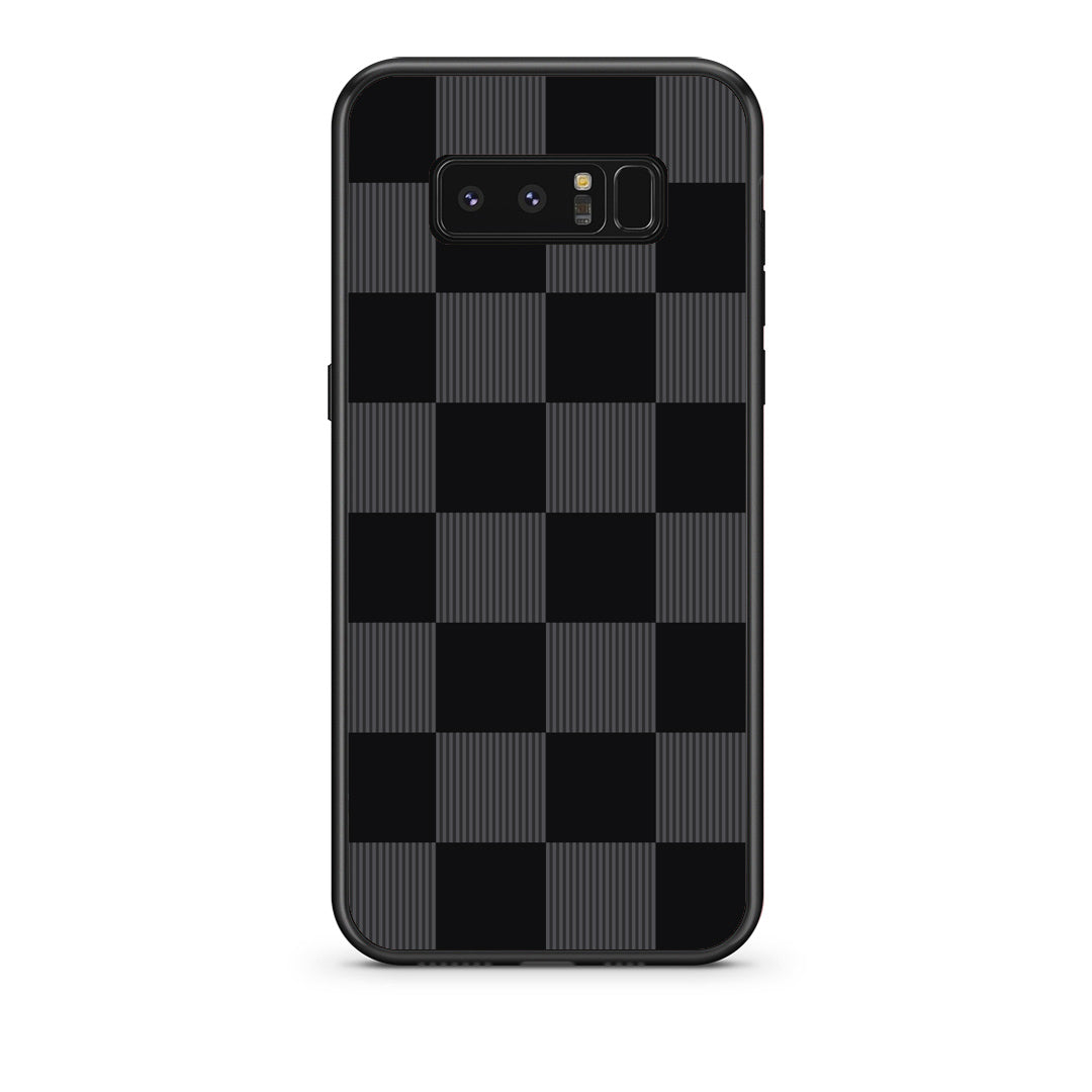 Θήκη Samsung Galaxy Note 8 Black and Charcoal Striped Checks από τη Smartfits με σχέδιο στο πίσω μέρος και μαύρο περίβλημα | Samsung Galaxy Note 8 Black and Charcoal Striped Checks case with colorful back and black bezels