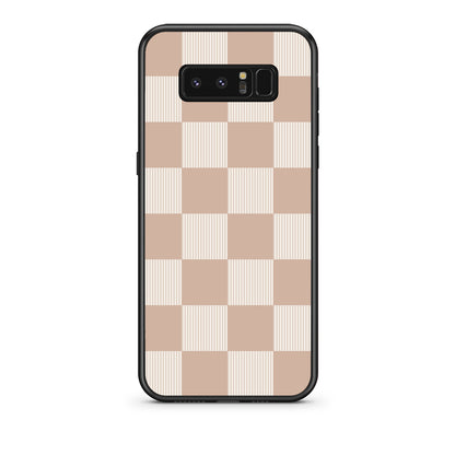 Θήκη Samsung Galaxy Note 8 Latte and Cream Striped Checks από τη Smartfits με σχέδιο στο πίσω μέρος και μαύρο περίβλημα | Samsung Galaxy Note 8 Latte and Cream Striped Checks case with colorful back and black bezels