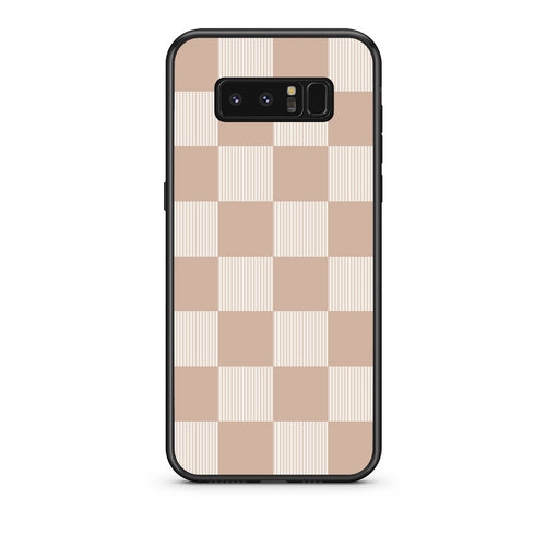 Θήκη Samsung Galaxy Note 8 Latte and Cream Striped Checks από τη Smartfits με σχέδιο στο πίσω μέρος και μαύρο περίβλημα | Samsung Galaxy Note 8 Latte and Cream Striped Checks case with colorful back and black bezels