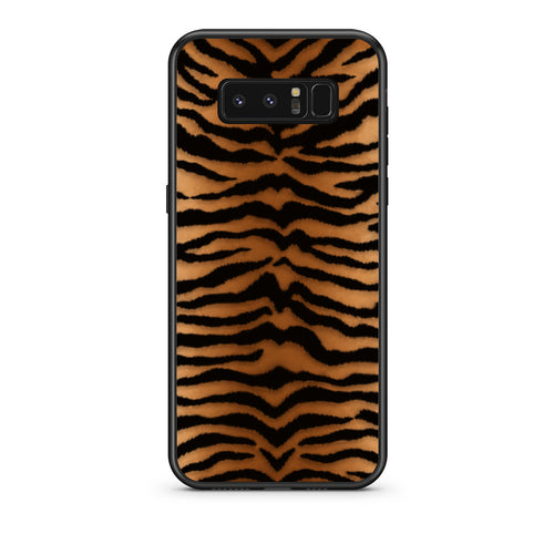 Θήκη Samsung Galaxy Note 8 Tiger Print Orange and Black από τη Smartfits με σχέδιο στο πίσω μέρος και μαύρο περίβλημα | Samsung Galaxy Note 8 Tiger Print Orange and Black case with colorful back and black bezels