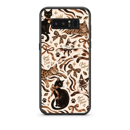 Θήκη Samsung Galaxy Note 8 Wild Cats and Animal Print Collage από τη Smartfits με σχέδιο στο πίσω μέρος και μαύρο περίβλημα | Samsung Galaxy Note 8 Wild Cats and Animal Print Collage case with colorful back and black bezels