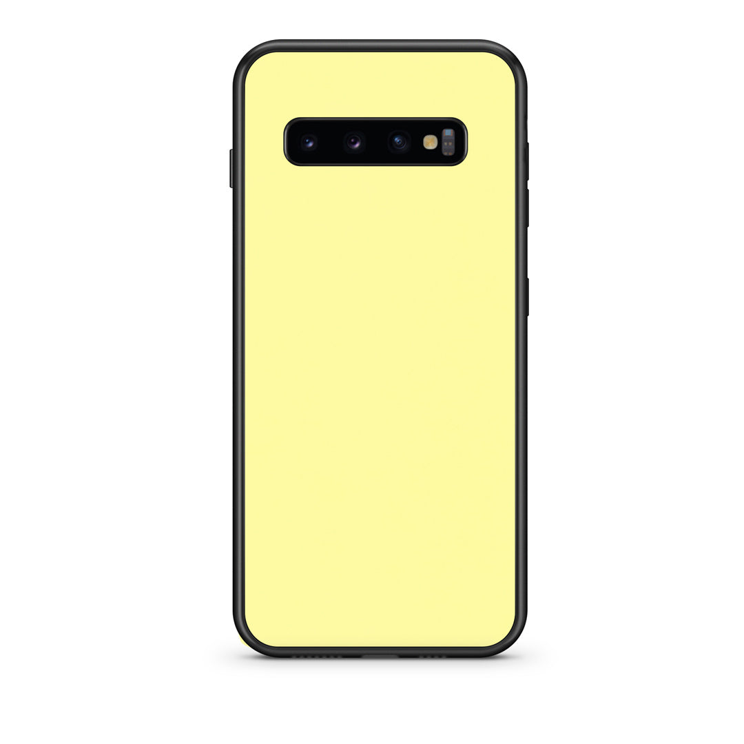 Θήκη Samsung Galaxy S10 Butter Yellow από τη Smartfits με σχέδιο στο πίσω μέρος και μαύρο περίβλημα | Samsung Galaxy S10 Butter Yellow case with colorful back and black bezels