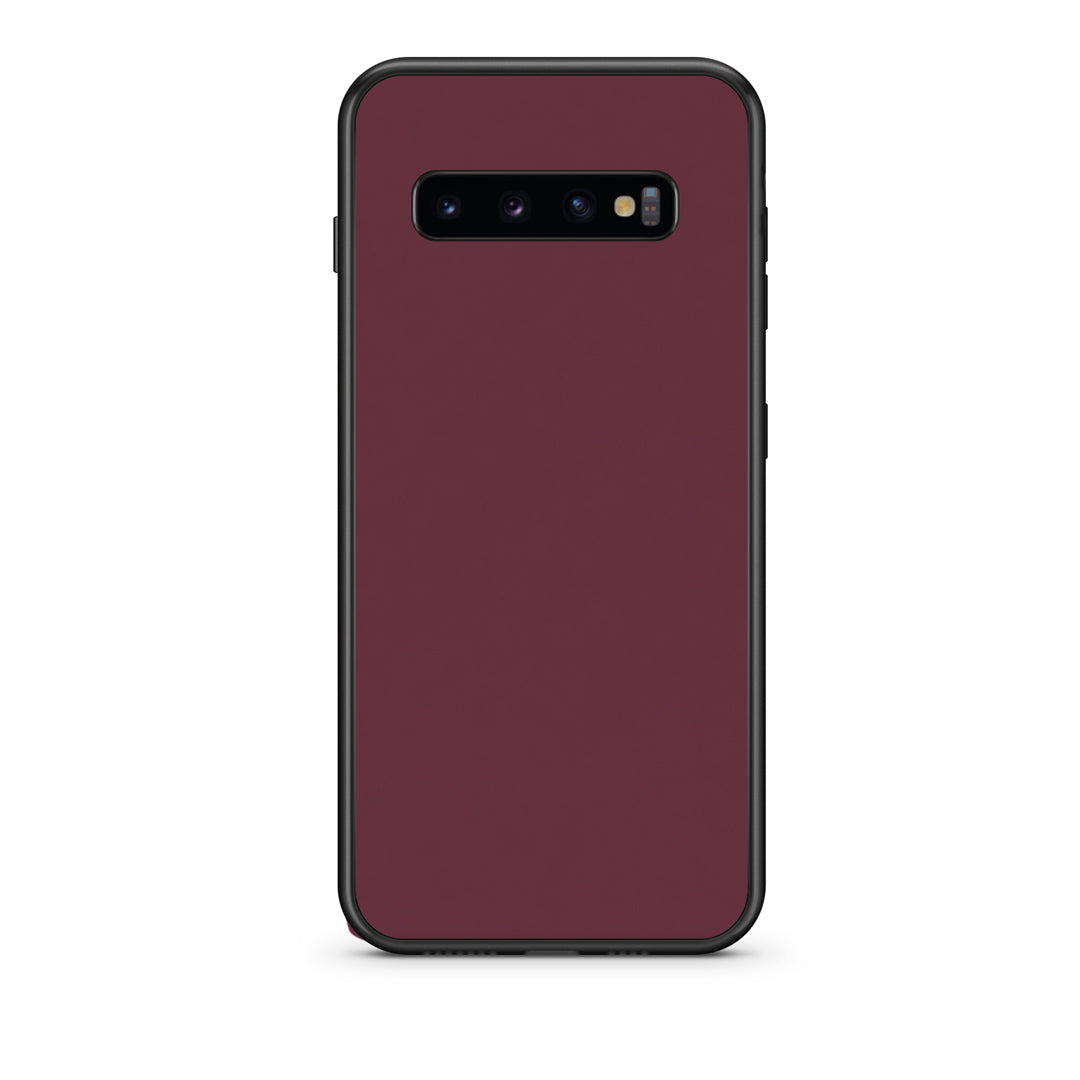 Θήκη Samsung Galaxy S10 Muted Burgundy από τη Smartfits με σχέδιο στο πίσω μέρος και μαύρο περίβλημα | Samsung Galaxy S10 Muted Burgundy case with colorful back and black bezels