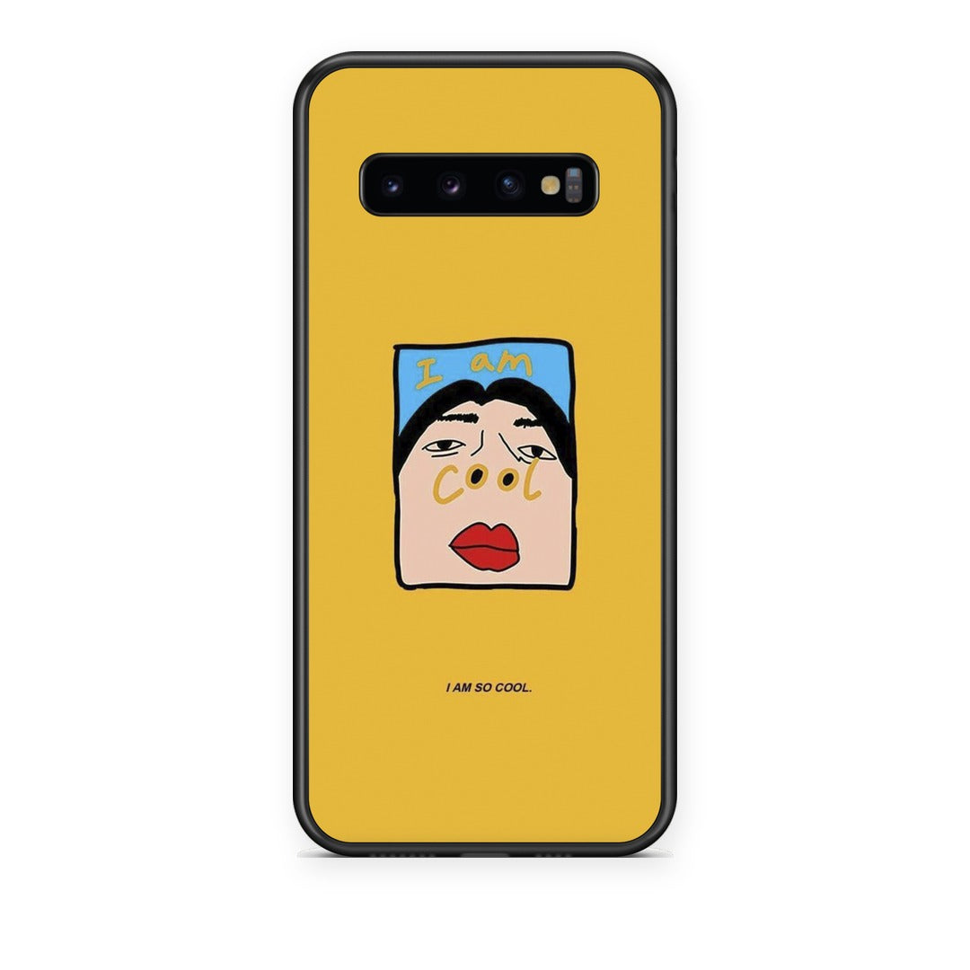 Θήκη Samsung Galaxy S10 So Cool από τη Smartfits με σχέδιο στο πίσω μέρος και μαύρο περίβλημα | Samsung Galaxy S10 So Cool case with colorful back and black bezels
