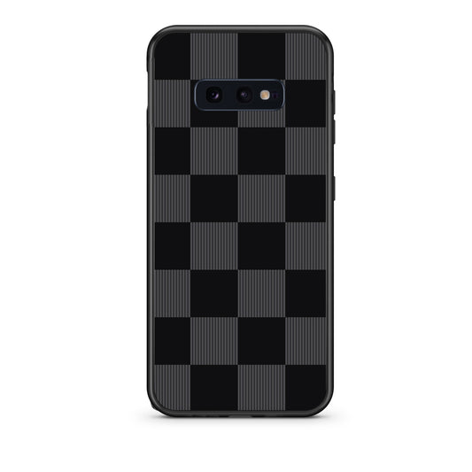 Θήκη Samsung Galaxy S10e Black and Charcoal Striped Checks από τη Smartfits με σχέδιο στο πίσω μέρος και μαύρο περίβλημα | Samsung Galaxy S10e Black and Charcoal Striped Checks case with colorful back and black bezels