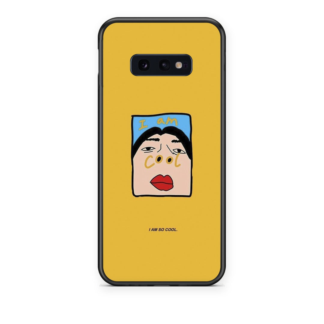 Θήκη Samsung Galaxy S10e So Cool από τη Smartfits με σχέδιο στο πίσω μέρος και μαύρο περίβλημα | Samsung Galaxy S10e So Cool case with colorful back and black bezels
