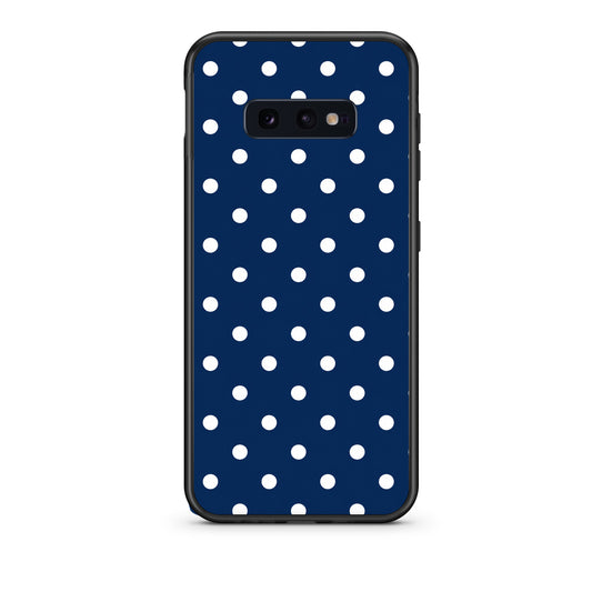 Θήκη Samsung Galaxy S10e White Small Polka Dots on Navy από τη Smartfits με σχέδιο στο πίσω μέρος και μαύρο περίβλημα | Samsung Galaxy S10e White Small Polka Dots on Navy case with colorful back and black bezels