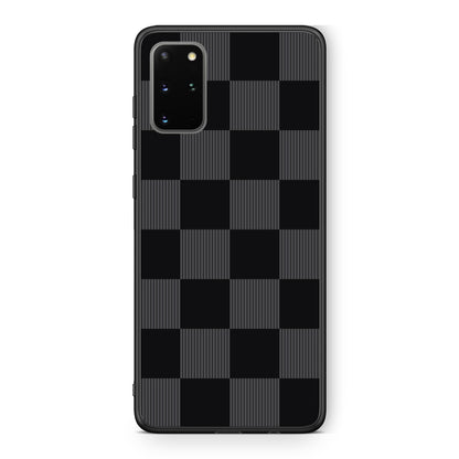 Θήκη Samsung Galaxy S20+ Black and Charcoal Striped Checks από τη Smartfits με σχέδιο στο πίσω μέρος και μαύρο περίβλημα | Samsung Galaxy S20+ Black and Charcoal Striped Checks case with colorful back and black bezels