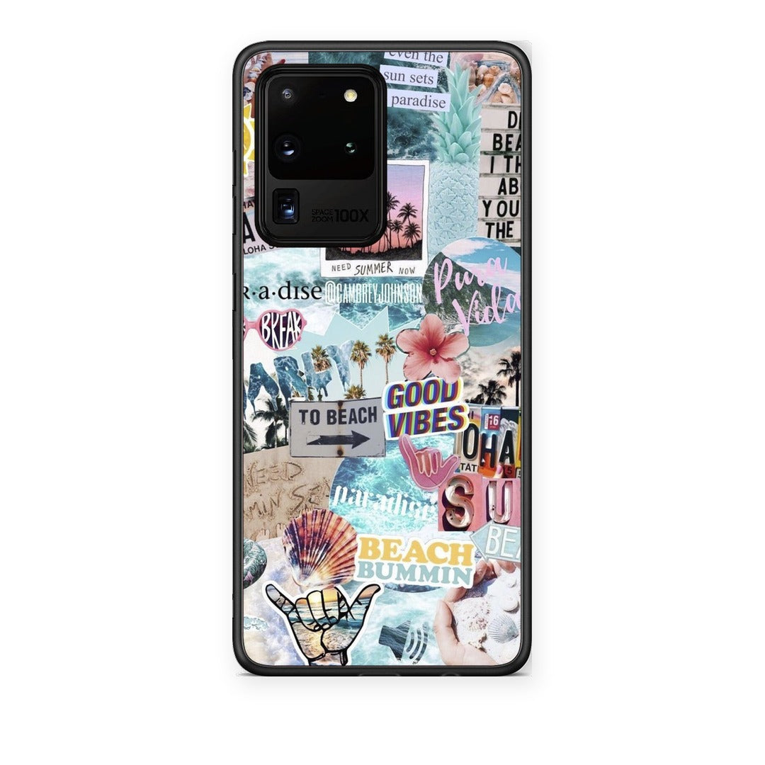 Θήκη Samsung Galaxy S20 Ultra Summer Vibes από τη Smartfits με σχέδιο στο πίσω μέρος και μαύρο περίβλημα | Samsung Galaxy S20 Ultra Summer Vibes case with colorful back and black bezels