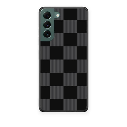 Θήκη Samsung Galaxy S22 Plus Black and Charcoal Striped Checks από τη Smartfits με σχέδιο στο πίσω μέρος και μαύρο περίβλημα | Samsung Galaxy S22 Plus Black and Charcoal Striped Checks case with colorful back and black bezels