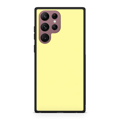 Θήκη Samsung Galaxy S22 Ultra Butter Yellow από τη Smartfits με σχέδιο στο πίσω μέρος και μαύρο περίβλημα | Samsung Galaxy S22 Ultra Butter Yellow case with colorful back and black bezels