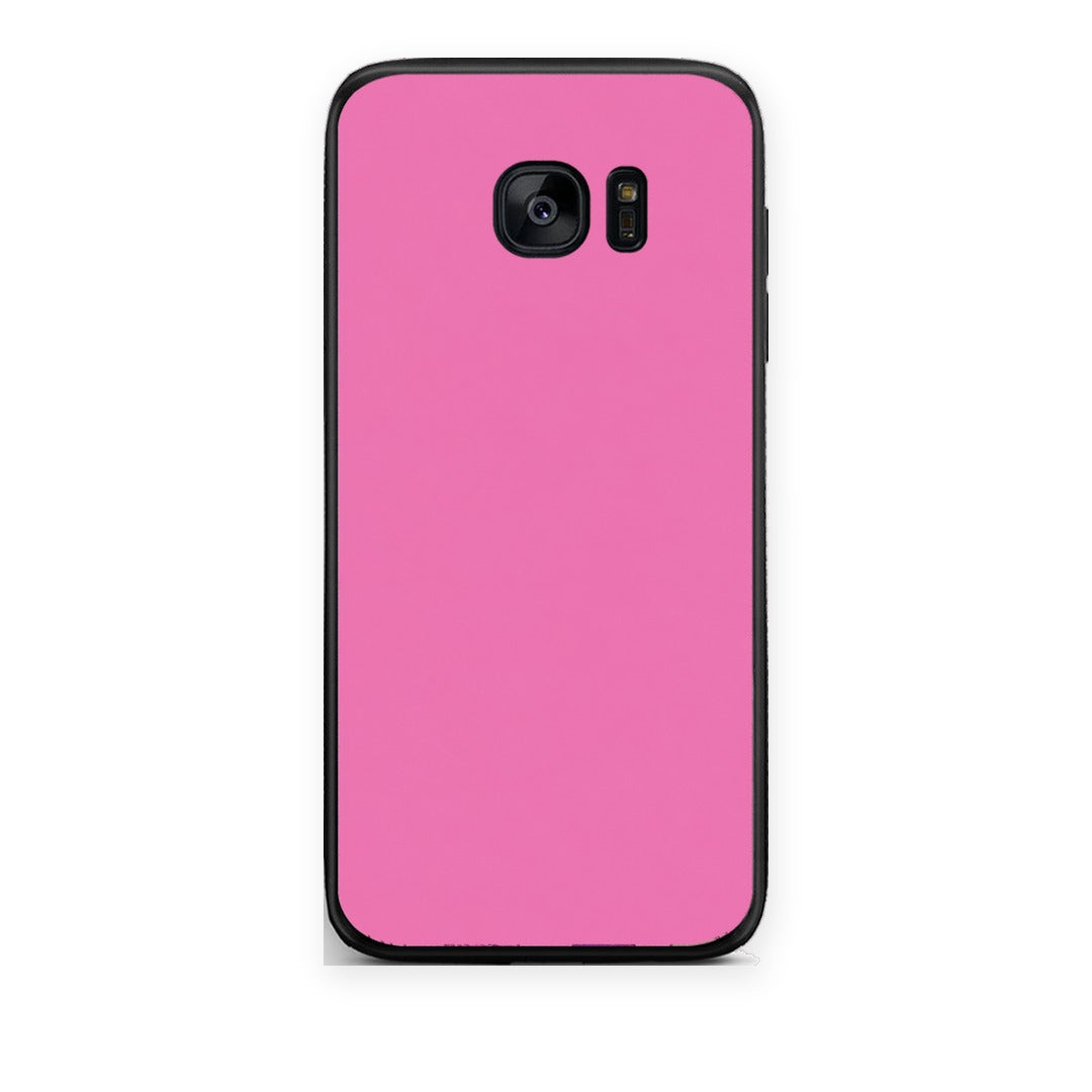 Θήκη Samsung Galaxy S7 Rose Pink από τη Smartfits με σχέδιο στο πίσω μέρος και μαύρο περίβλημα | Samsung Galaxy S7 Rose Pink case with colorful back and black bezels