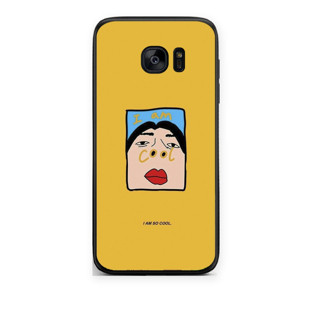 Θήκη Samsung Galaxy S7 So Cool από τη Smartfits με σχέδιο στο πίσω μέρος και μαύρο περίβλημα | Samsung Galaxy S7 So Cool case with colorful back and black bezels