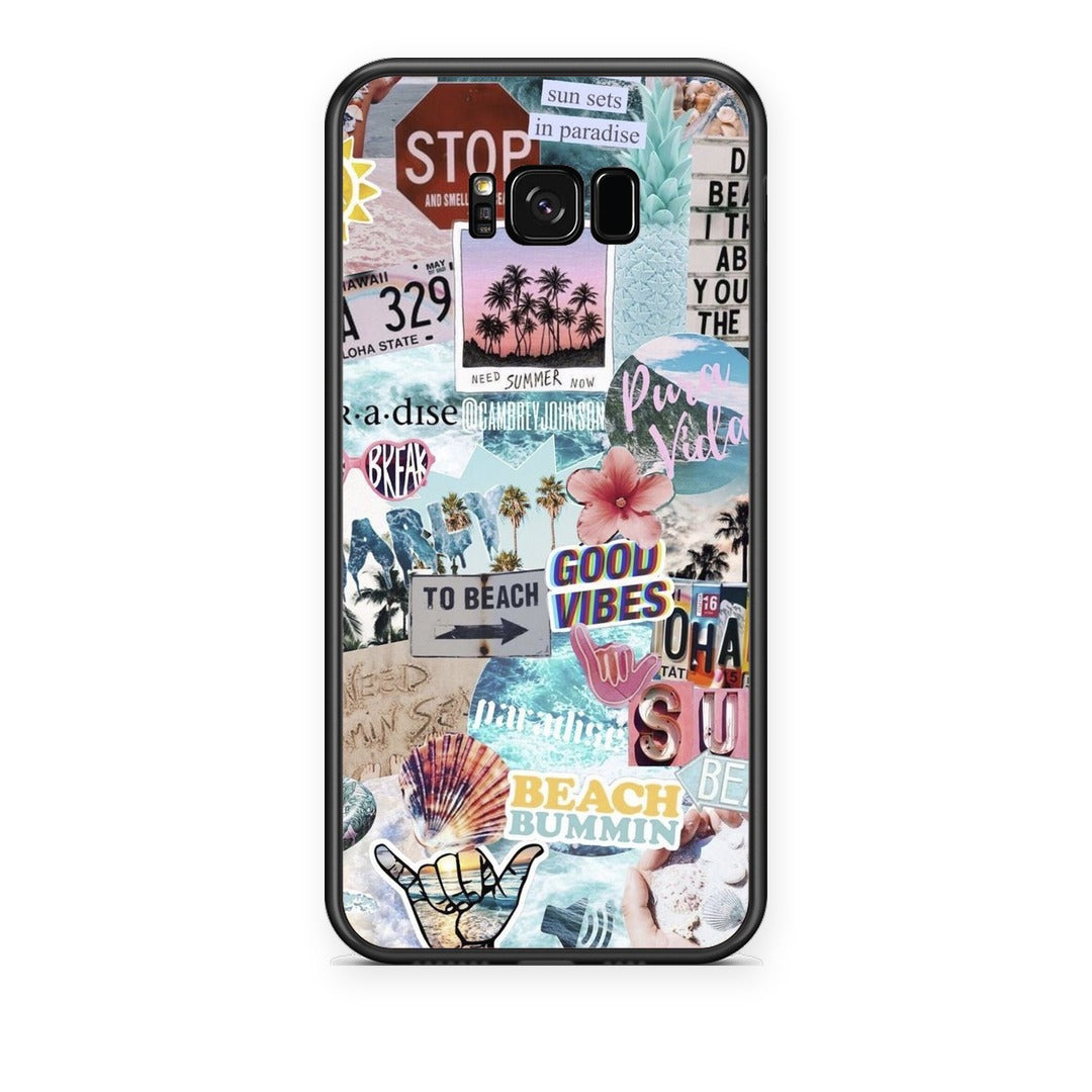 Θήκη Samsung Galaxy S8 Summer Vibes από τη Smartfits με σχέδιο στο πίσω μέρος και μαύρο περίβλημα | Samsung Galaxy S8 Summer Vibes case with colorful back and black bezels