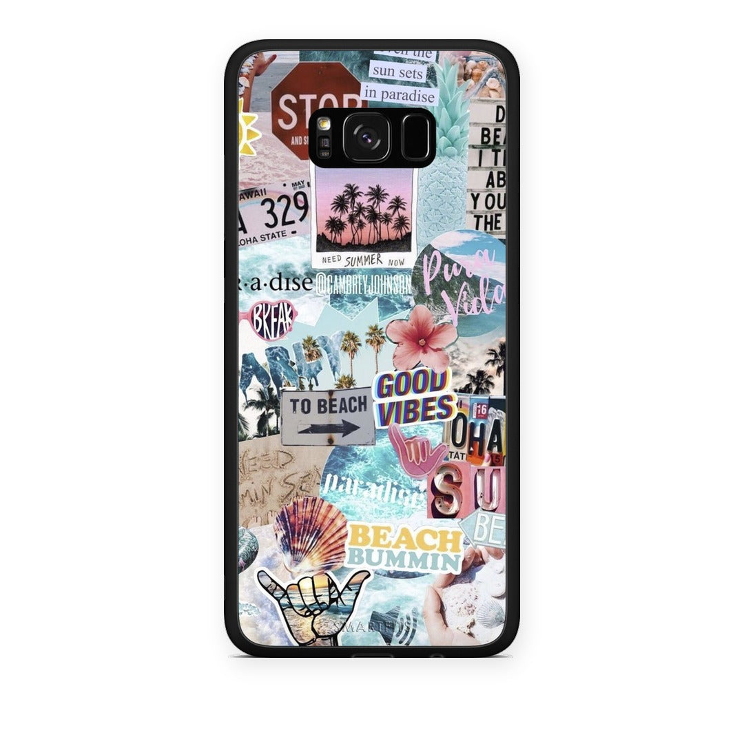 Θήκη Samsung Galaxy S8+ Summer Vibes από τη Smartfits με σχέδιο στο πίσω μέρος και μαύρο περίβλημα | Samsung Galaxy S8+ Summer Vibes case with colorful back and black bezels