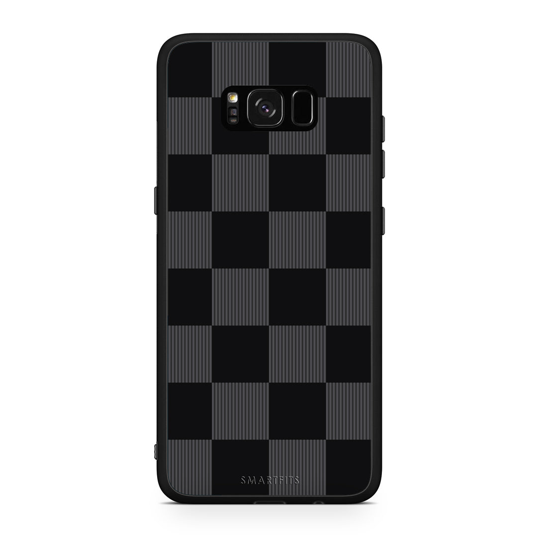 Θήκη Samsung Galaxy S8+ Black and Charcoal Striped Checks από τη Smartfits με σχέδιο στο πίσω μέρος και μαύρο περίβλημα | Samsung Galaxy S8+ Black and Charcoal Striped Checks case with colorful back and black bezels