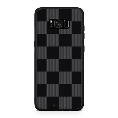 Θήκη Samsung Galaxy S8+ Black and Charcoal Striped Checks από τη Smartfits με σχέδιο στο πίσω μέρος και μαύρο περίβλημα | Samsung Galaxy S8+ Black and Charcoal Striped Checks case with colorful back and black bezels