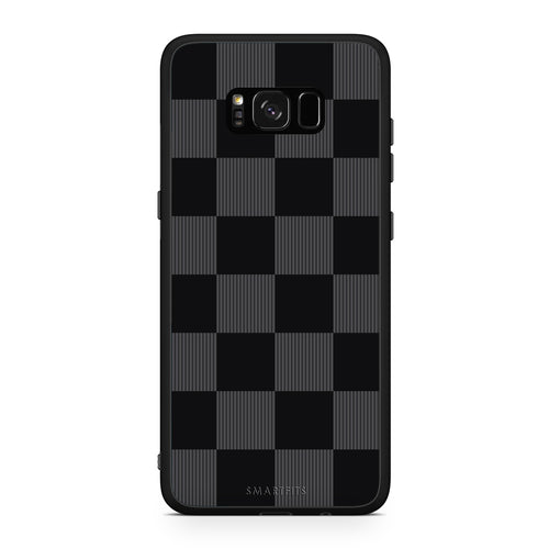 Θήκη Samsung Galaxy S8+ Black and Charcoal Striped Checks από τη Smartfits με σχέδιο στο πίσω μέρος και μαύρο περίβλημα | Samsung Galaxy S8+ Black and Charcoal Striped Checks case with colorful back and black bezels
