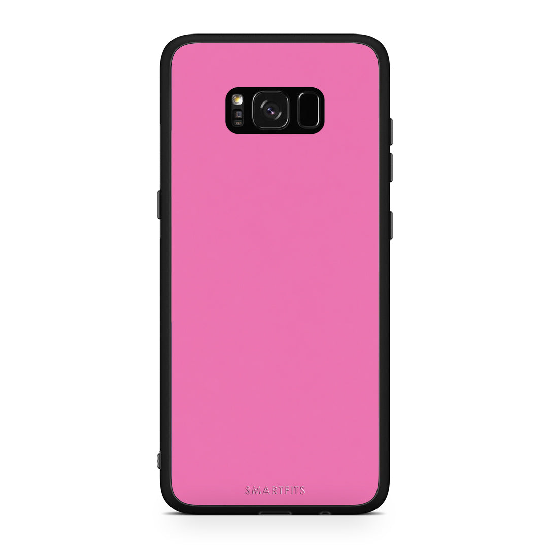 Θήκη Samsung Galaxy S8+ Rose Pink από τη Smartfits με σχέδιο στο πίσω μέρος και μαύρο περίβλημα | Samsung Galaxy S8+ Rose Pink case with colorful back and black bezels