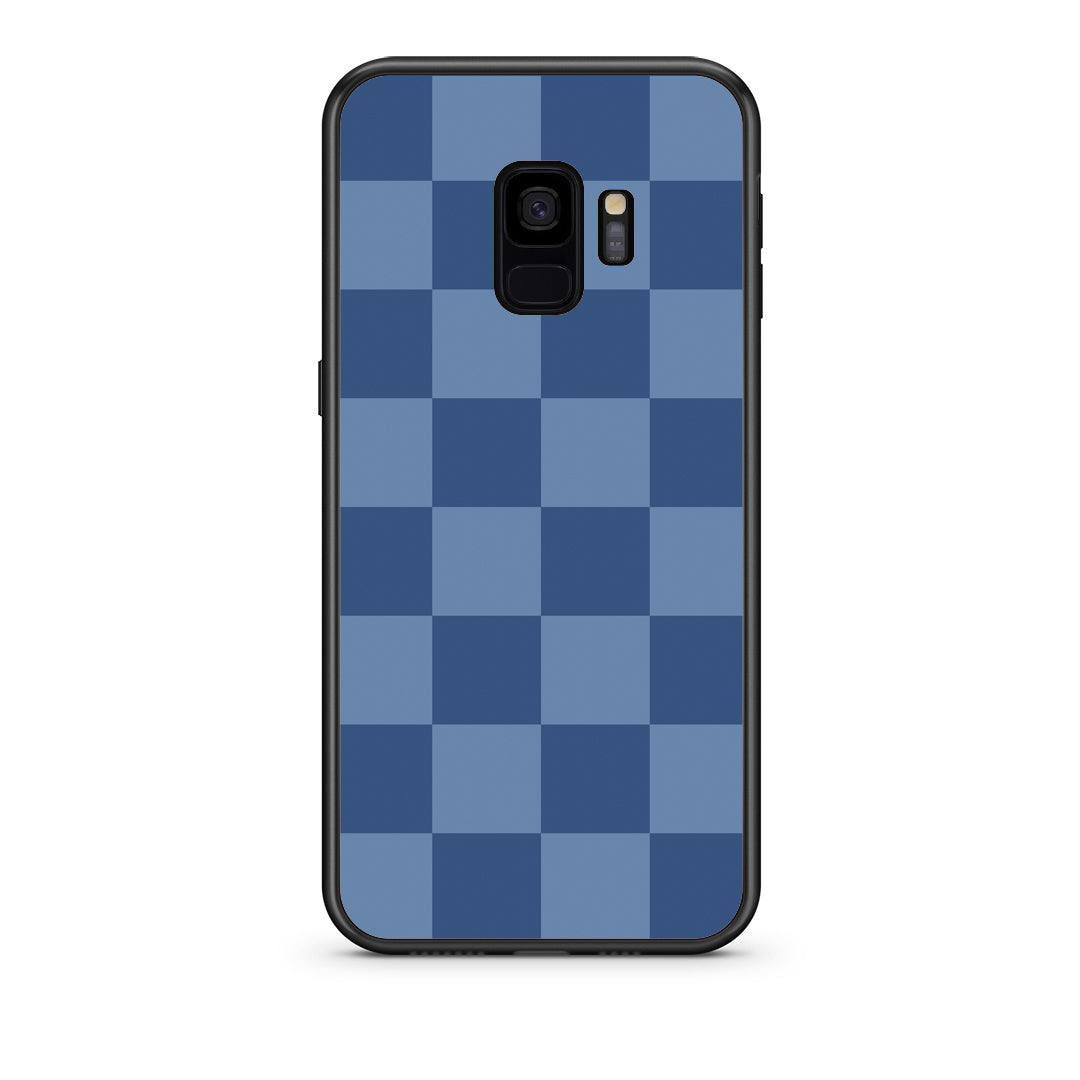 Θήκη Samsung Galaxy S9 Denim Blue Checkerboard από τη Smartfits με σχέδιο στο πίσω μέρος και μαύρο περίβλημα | Samsung Galaxy S9 Denim Blue Checkerboard case with colorful back and black bezels