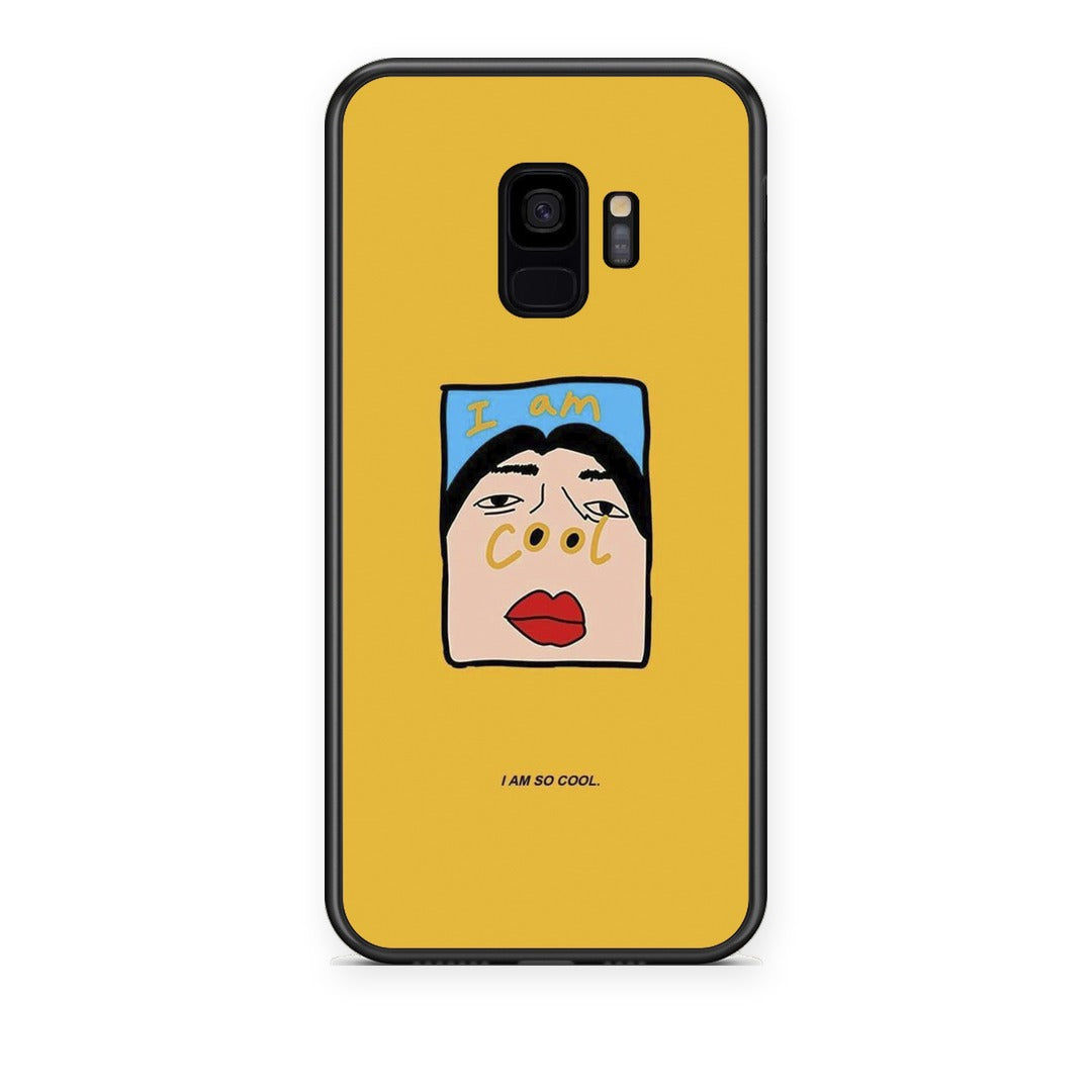 Θήκη Samsung Galaxy S9 So Cool από τη Smartfits με σχέδιο στο πίσω μέρος και μαύρο περίβλημα | Samsung Galaxy S9 So Cool case with colorful back and black bezels