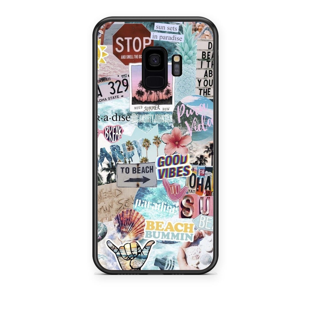 Θήκη Samsung Galaxy S9 Summer Vibes από τη Smartfits με σχέδιο στο πίσω μέρος και μαύρο περίβλημα | Samsung Galaxy S9 Summer Vibes case with colorful back and black bezels