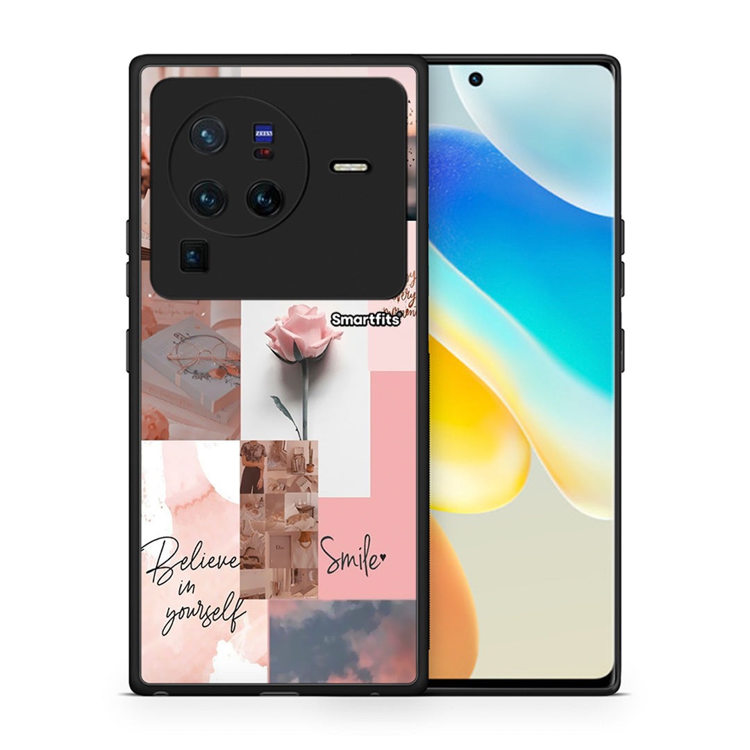 Θήκη Vivo X80 Pro 5G Aesthetic Collage από τη Smartfits με σχέδιο στο πίσω μέρος και μαύρο περίβλημα | Vivo X80 Pro 5G Aesthetic Collage case with colorful back and black bezels