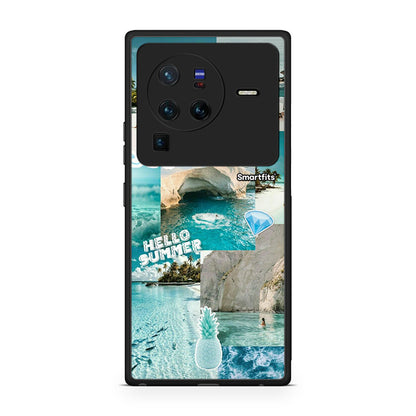 Vivo X80 Pro 5G Aesthetic Summer Θήκη από τη Smartfits με σχέδιο στο πίσω μέρος και μαύρο περίβλημα | Smartphone case with colorful back and black bezels by Smartfits