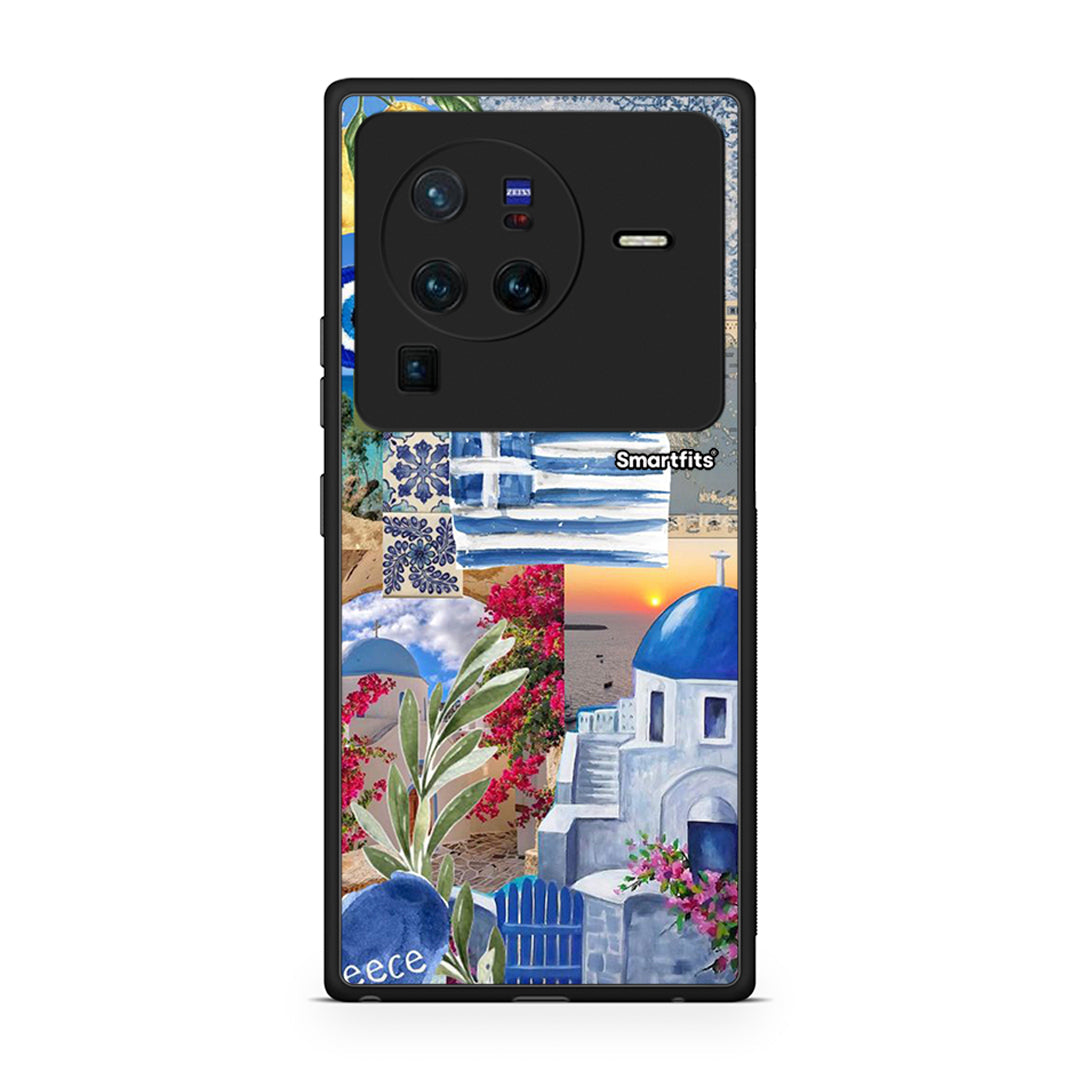 Vivo X80 Pro 5G All Greek Θήκη από τη Smartfits με σχέδιο στο πίσω μέρος και μαύρο περίβλημα | Smartphone case with colorful back and black bezels by Smartfits