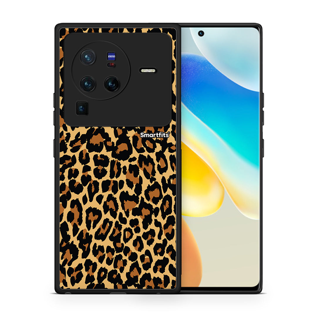 Θήκη Vivo X80 Pro 5G Leopard Animal από τη Smartfits με σχέδιο στο πίσω μέρος και μαύρο περίβλημα | Vivo X80 Pro 5G Leopard Animal case with colorful back and black bezels