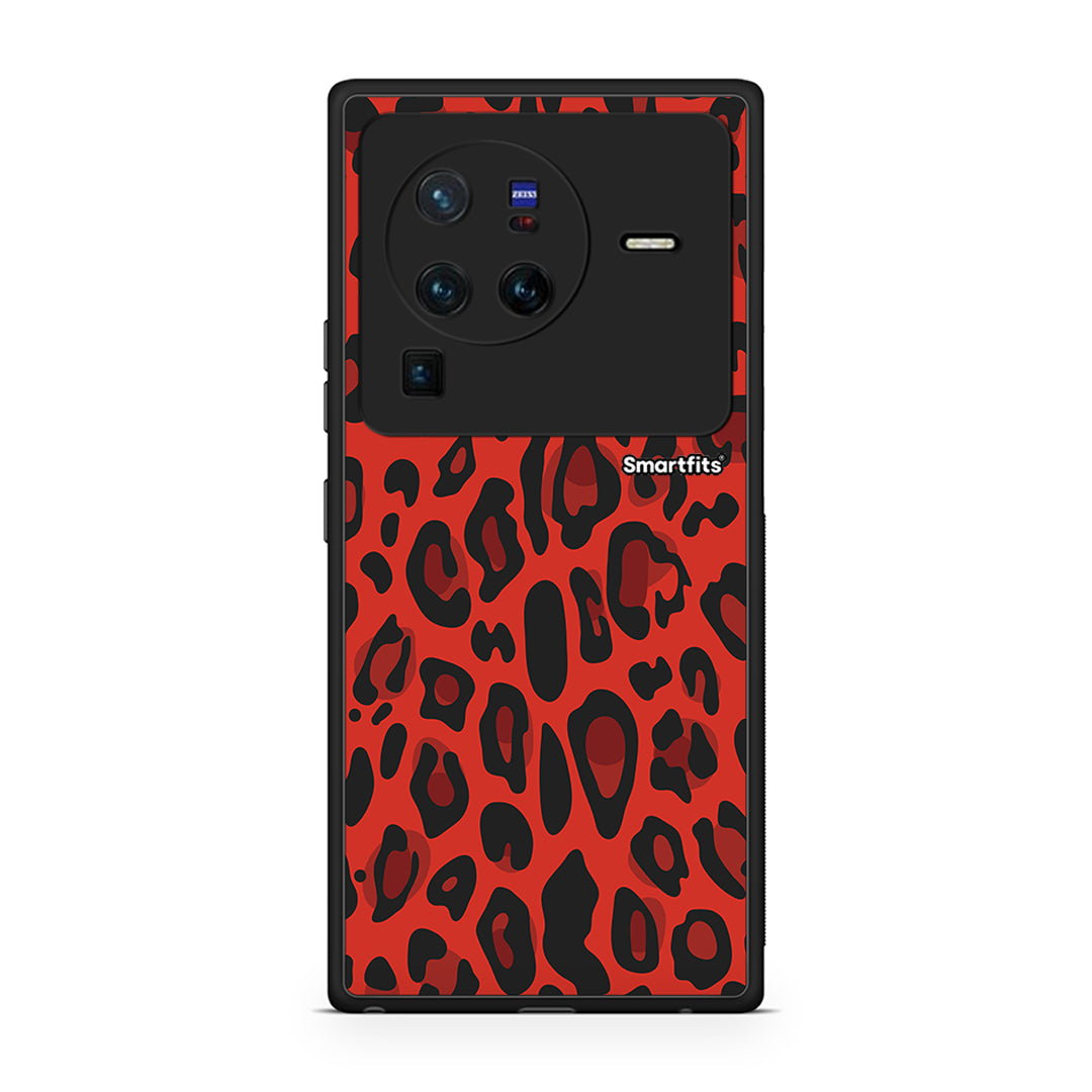 4 - Vivo X80 Pro 5G Red Leopard Animal case, cover, bumper