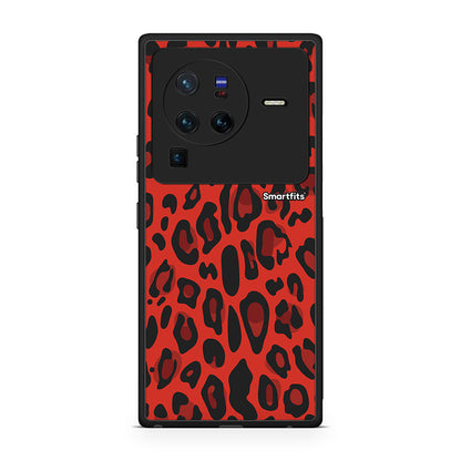 4 - Vivo X80 Pro 5G Red Leopard Animal case, cover, bumper
