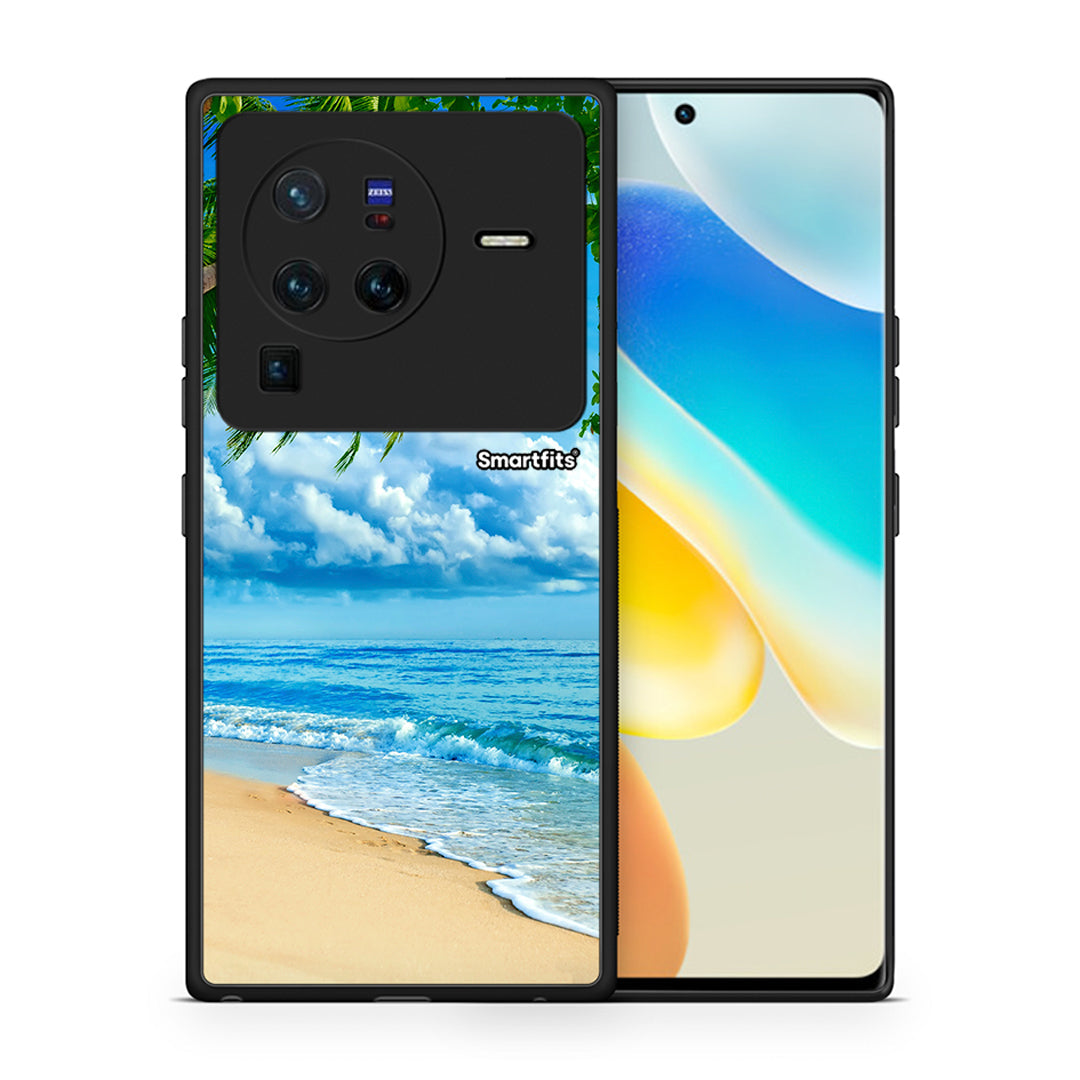 Θήκη Vivo X80 Pro 5G Beautiful Beach από τη Smartfits με σχέδιο στο πίσω μέρος και μαύρο περίβλημα | Vivo X80 Pro 5G Beautiful Beach case with colorful back and black bezels