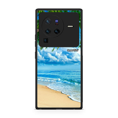 Vivo X80 Pro 5G Beautiful Beach θήκη από τη Smartfits με σχέδιο στο πίσω μέρος και μαύρο περίβλημα | Smartphone case with colorful back and black bezels by Smartfits