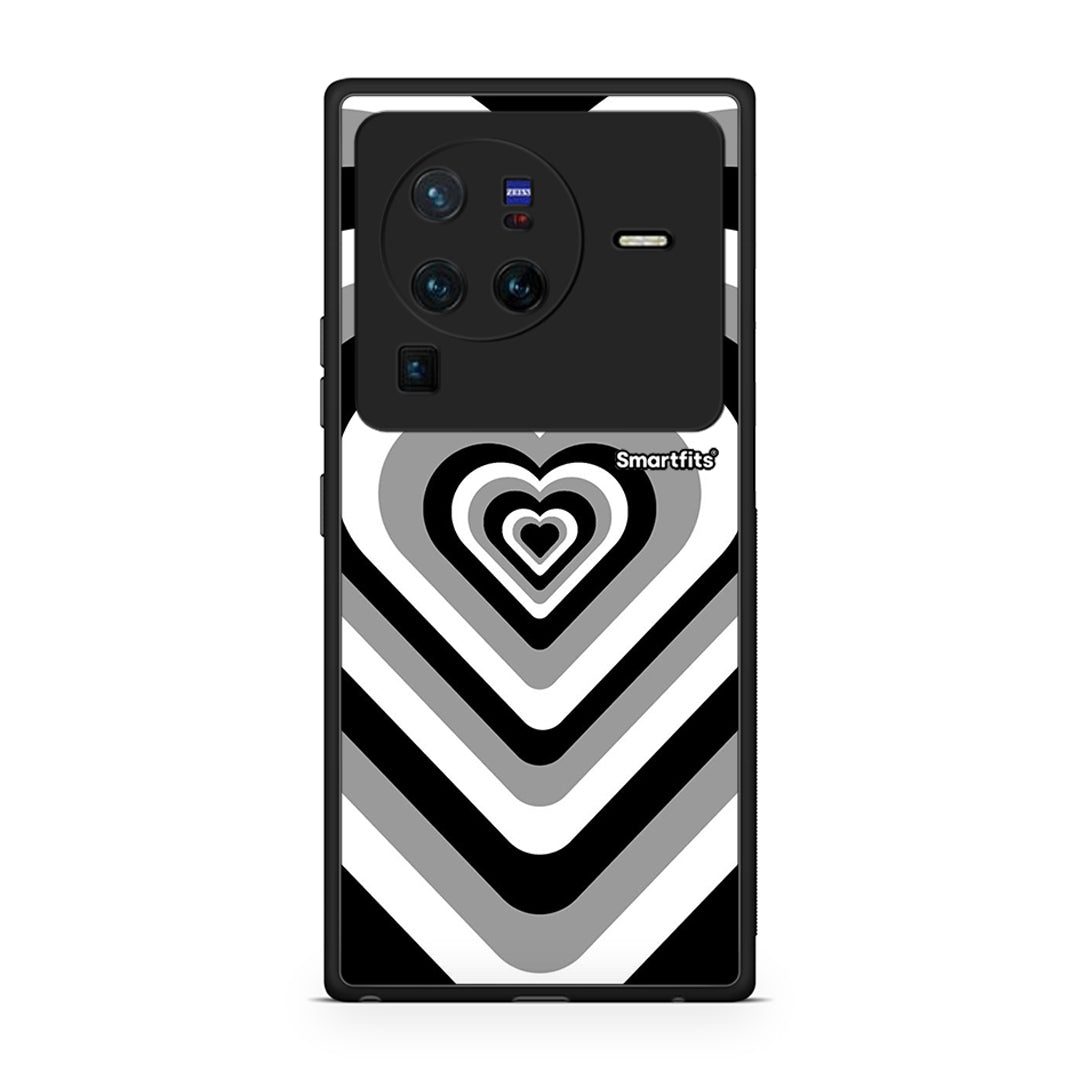 Vivo X80 Pro 5G Black Hearts θήκη από τη Smartfits με σχέδιο στο πίσω μέρος και μαύρο περίβλημα | Smartphone case with colorful back and black bezels by Smartfits