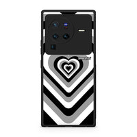 Thumbnail for Vivo X80 Pro 5G Black Hearts θήκη από τη Smartfits με σχέδιο στο πίσω μέρος και μαύρο περίβλημα | Smartphone case with colorful back and black bezels by Smartfits