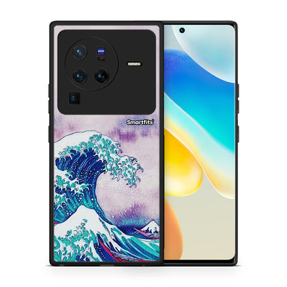 Θήκη Vivo X80 Pro 5G Blue Waves από τη Smartfits με σχέδιο στο πίσω μέρος και μαύρο περίβλημα | Vivo X80 Pro 5G Blue Waves case with colorful back and black bezels
