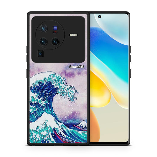 Θήκη Vivo X80 Pro 5G Blue Waves από τη Smartfits με σχέδιο στο πίσω μέρος και μαύρο περίβλημα | Vivo X80 Pro 5G Blue Waves case with colorful back and black bezels
