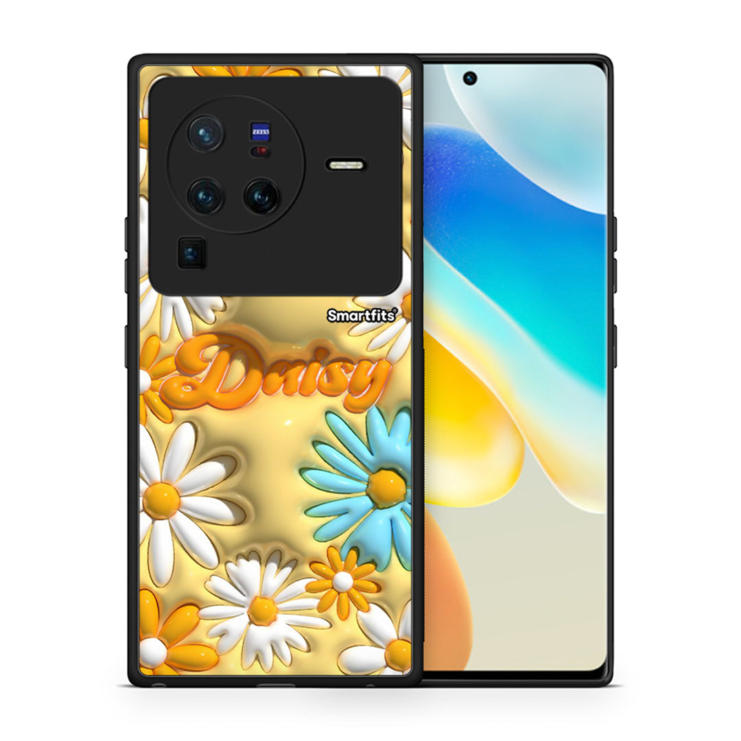 Θήκη Vivo X80 Pro 5G Bubble Daisies από τη Smartfits με σχέδιο στο πίσω μέρος και μαύρο περίβλημα | Vivo X80 Pro 5G Bubble Daisies case with colorful back and black bezels