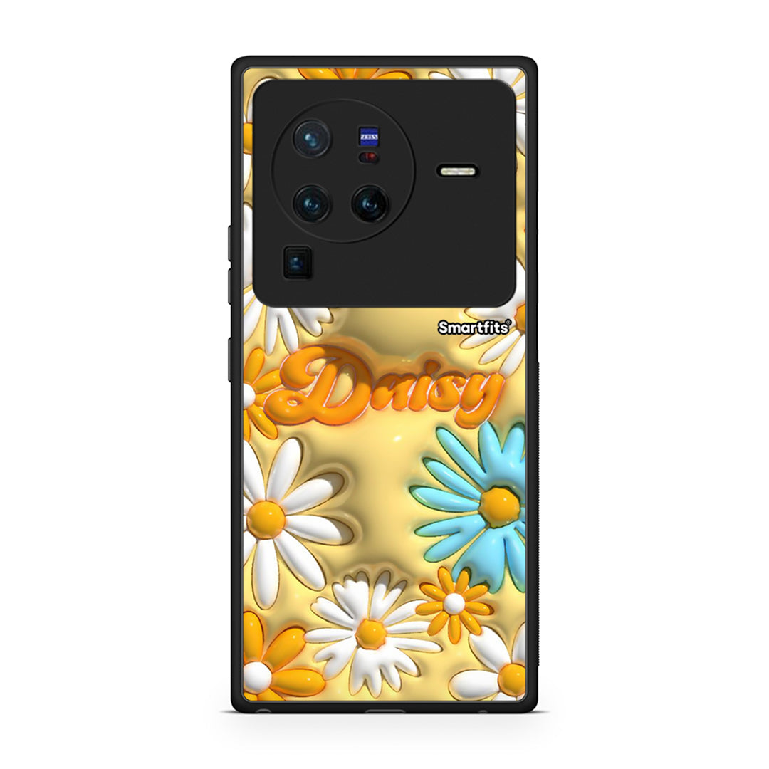 Vivo X80 Pro 5G Bubble Daisies θήκη από τη Smartfits με σχέδιο στο πίσω μέρος και μαύρο περίβλημα | Smartphone case with colorful back and black bezels by Smartfits