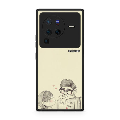 Vivo X80 Pro 5G Carl And Ellie θήκη από τη Smartfits με σχέδιο στο πίσω μέρος και μαύρο περίβλημα | Smartphone case with colorful back and black bezels by Smartfits