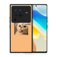 Thumbnail for Θήκη Vivo X80 Pro 5G Cat Tongue από τη Smartfits με σχέδιο στο πίσω μέρος και μαύρο περίβλημα | Vivo X80 Pro 5G Cat Tongue case with colorful back and black bezels