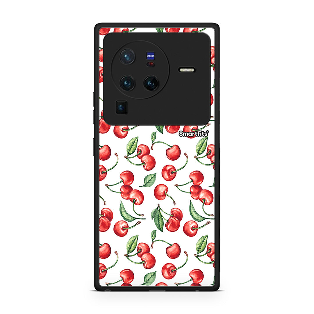 Vivo X80 Pro 5G Cherry Summer θήκη από τη Smartfits με σχέδιο στο πίσω μέρος και μαύρο περίβλημα | Smartphone case with colorful back and black bezels by Smartfits