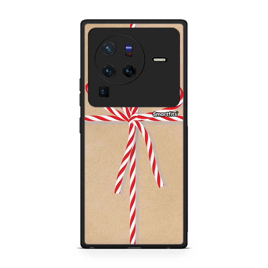 Vivo X80 Pro 5G Christmas Gift θήκη από τη Smartfits με σχέδιο στο πίσω μέρος και μαύρο περίβλημα | Smartphone case with colorful back and black bezels by Smartfits