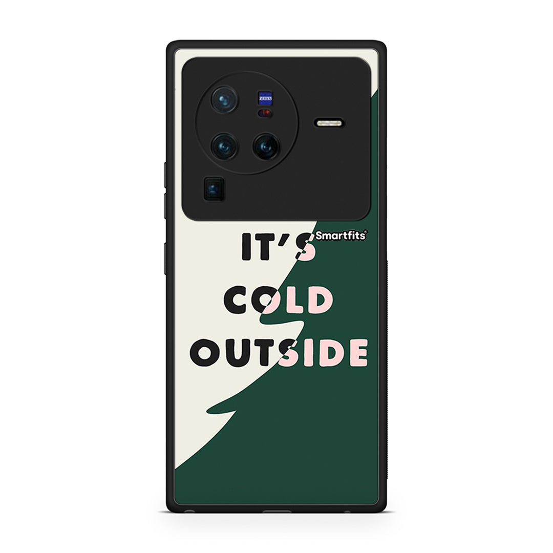 Vivo X80 Pro 5G Cold Outside θήκη από τη Smartfits με σχέδιο στο πίσω μέρος και μαύρο περίβλημα | Smartphone case with colorful back and black bezels by Smartfits