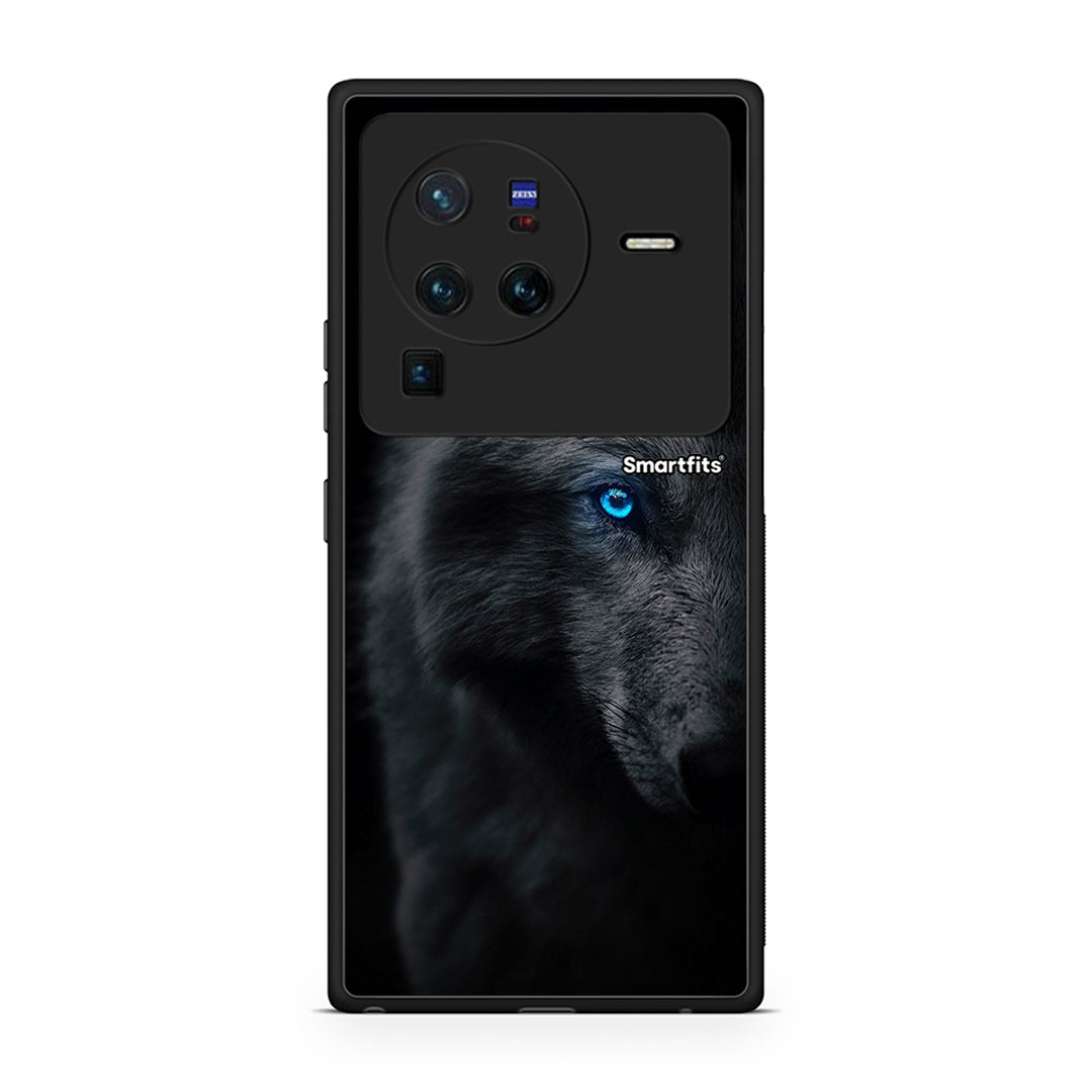 Vivo X80 Pro 5G Dark Wolf θήκη από τη Smartfits με σχέδιο στο πίσω μέρος και μαύρο περίβλημα | Smartphone case with colorful back and black bezels by Smartfits