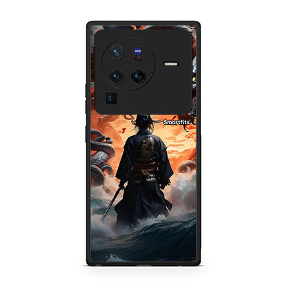 Vivo X80 Pro 5G Dragons Fight θήκη από τη Smartfits με σχέδιο στο πίσω μέρος και μαύρο περίβλημα | Smartphone case with colorful back and black bezels by Smartfits